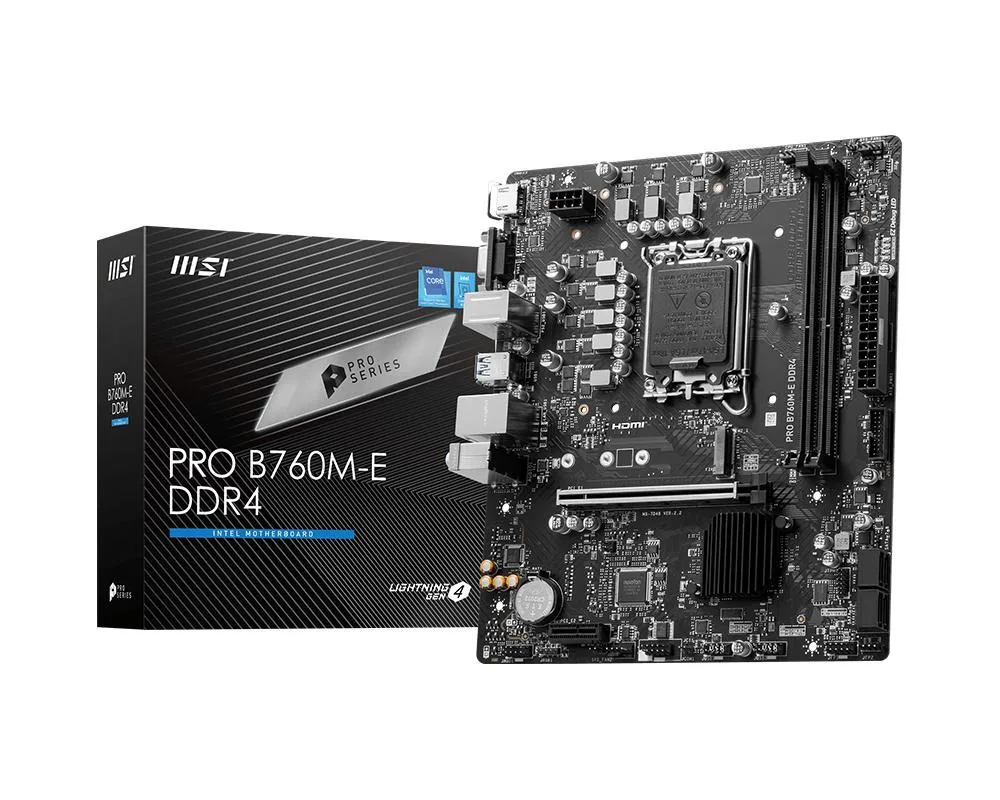MSI MSI PRO B760M-E DDR4 Intel motherboard LGA 1700 — product photo