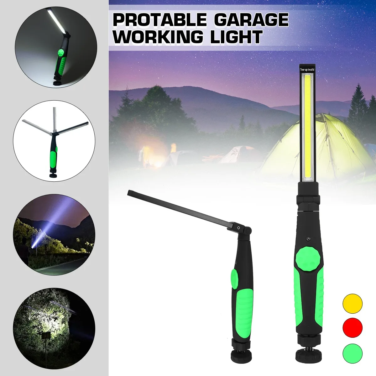 Group Other Group Other Portable COB LED Work Light 410 Lumens Red fitness accessory — Produktfoto