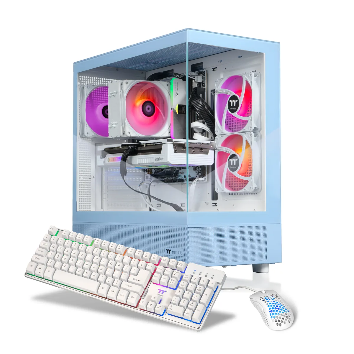 Thermaltake Thermaltake V27H-B76K-B58-LCS gaming PC i5-14400F 16GB DDR5 1TB SSD Arc B580 — product photo