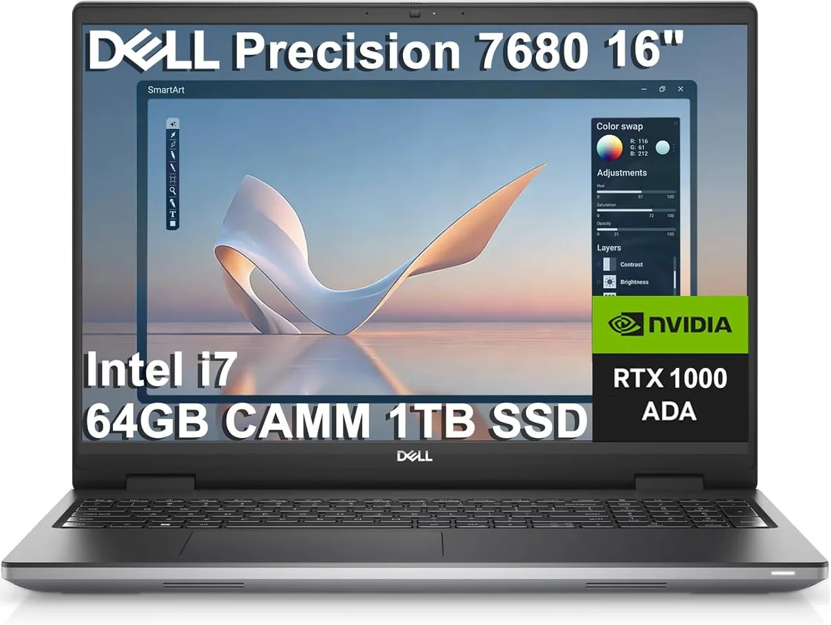 DELL DELL Precision 7680 16" business laptop i7-13850HX RTX 1000 Ada 64GB 1TB — Produktfoto