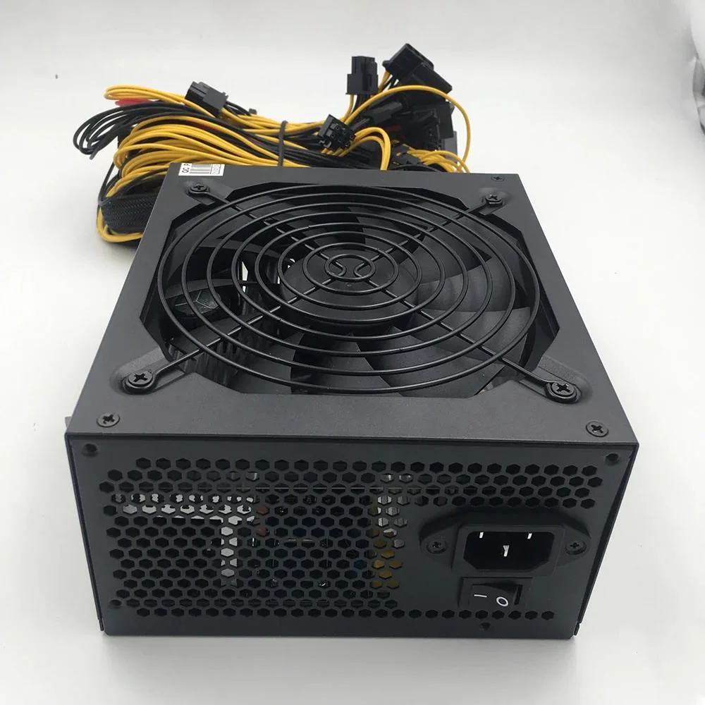 Black rectangular ATX power supply unit 2400W 95 PLUS