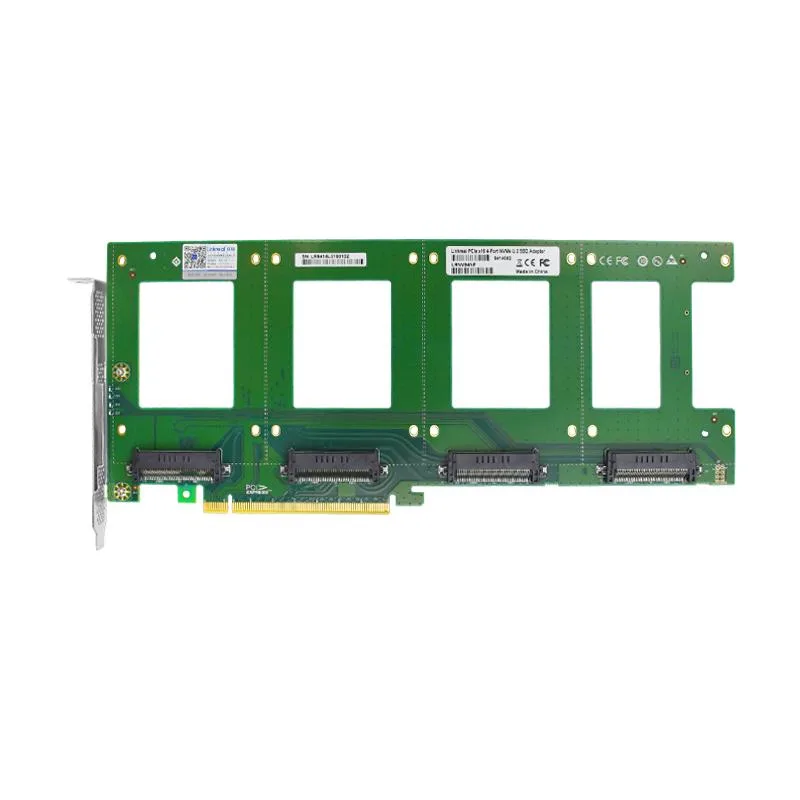eshinreal eshinreal PCIe to 4× U.2 NVMe SSD Adapter (SFF-8639) — vörumynd