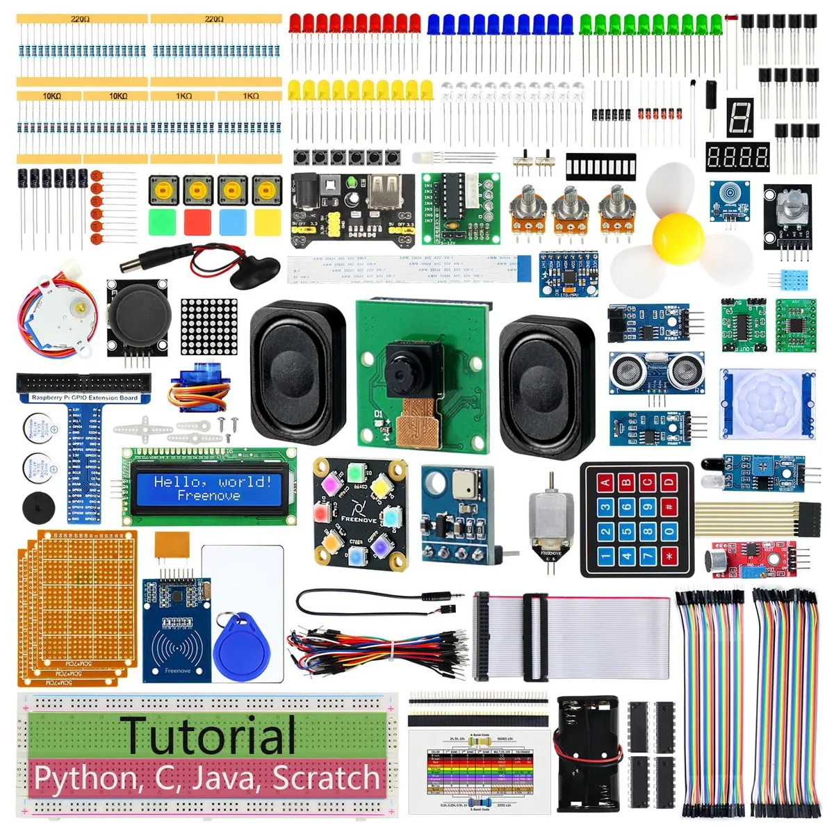 KEHIPI FNK0066 Raspberry Pi starter kit box with components and camera module