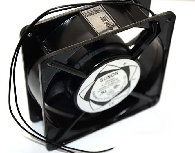 Black 120mm sleeve CPU cooler with two-wire power connector