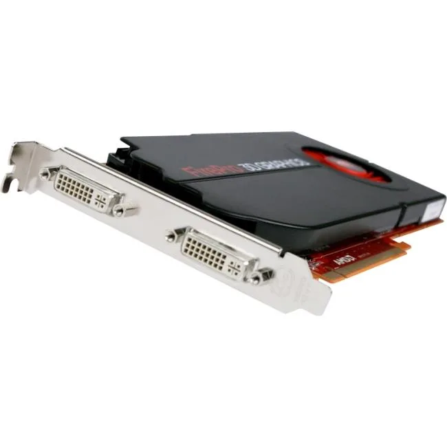 Single-slot graphics card, dark PCB, two DVI ports, metal bracket