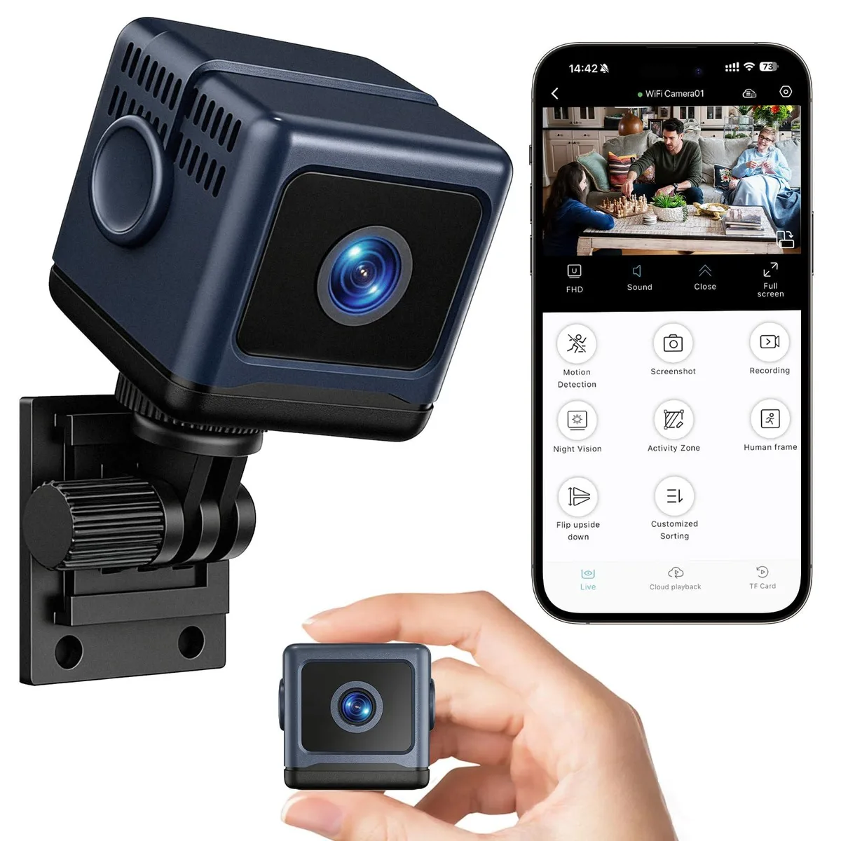 Clover W03Cam 1080P Wireless Surveillance 800mAh Battery 128GB Storage — ürün fotoğrafı