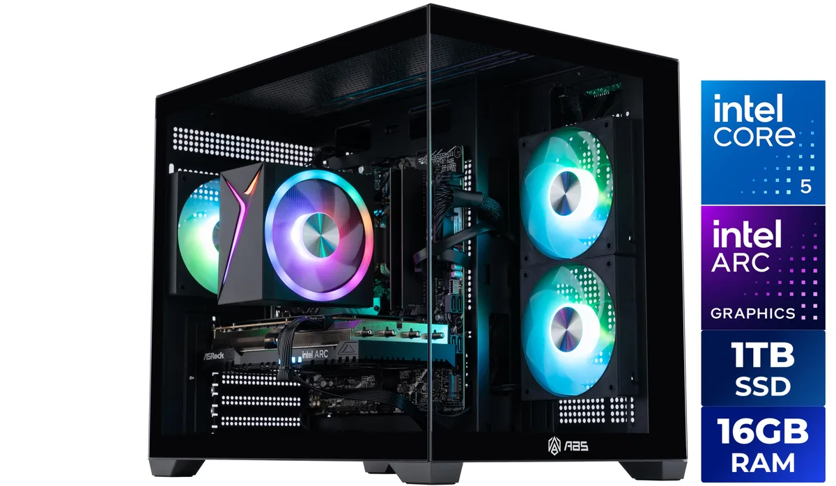ABS ABS F2A55IA7R1 gaming PC Intel Core 5 120 Arc A750 8GB 16GB DDR4 1TB NVMe — product photo
