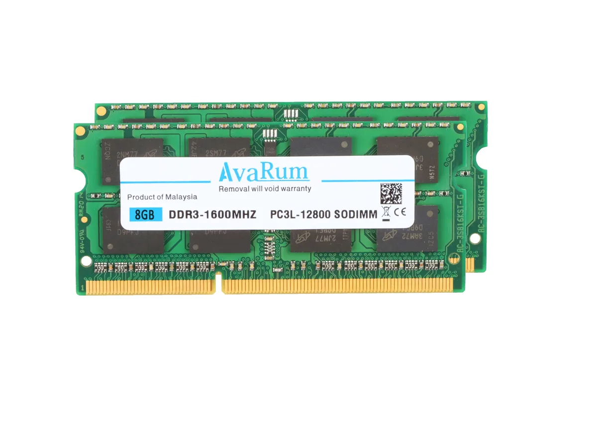 Avarum Avarum 16GB (2 x 8GB) DDR3L-1600 CL11 204-Pin SO-DIMM Laptop Memory — foto produk