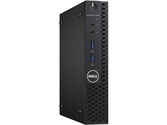 Small black Micro tower desktop PC, compact cube shape