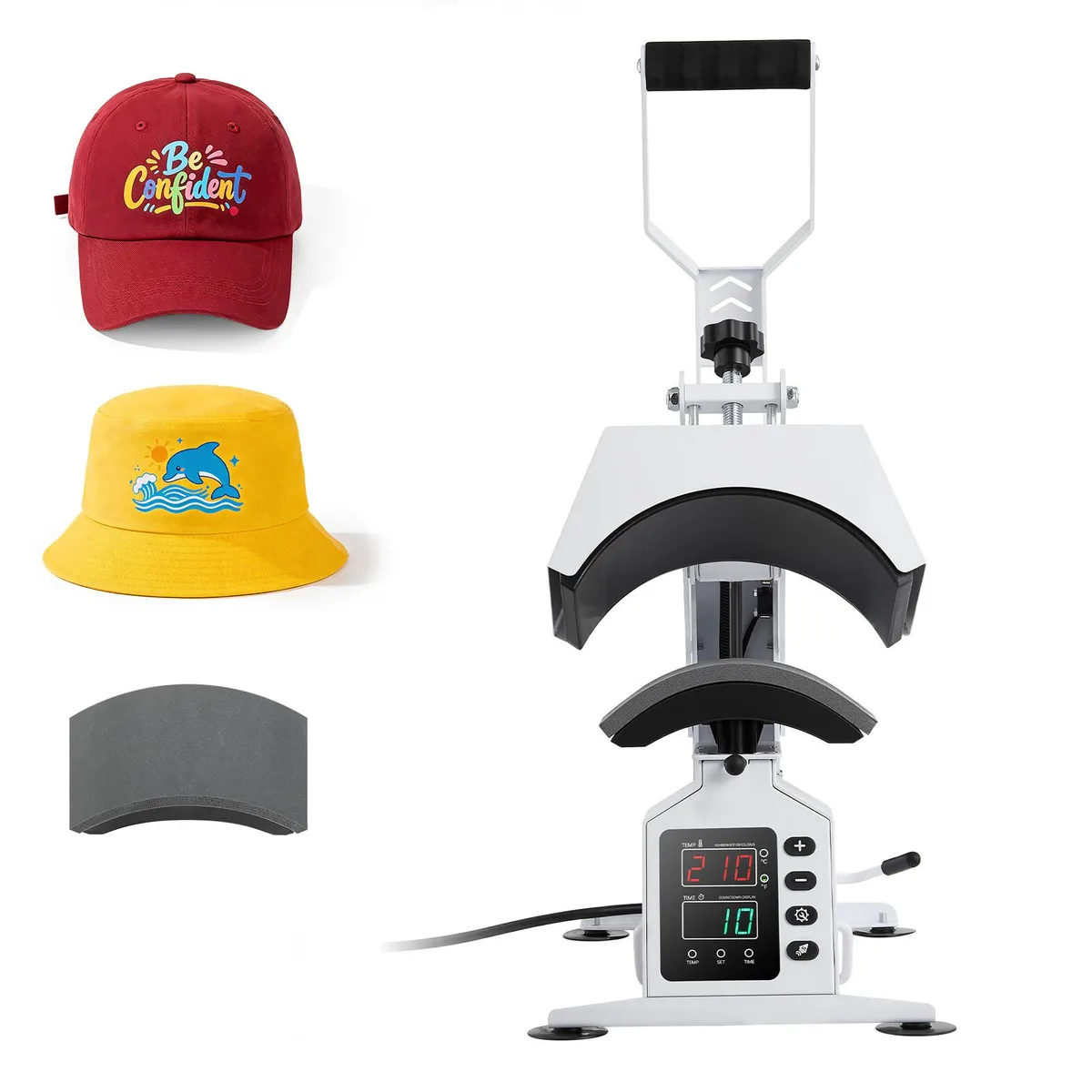 VEVOR VEVOR TLM-2310-S Hat Heat Press 580W 2 Platens White 3d printers accessory — photo du produit