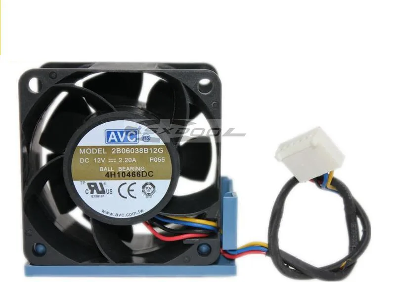 SXDOOL SXDOOL 2B06038B12G 60mm 12V 2.20A 4-wire ball bearing 14500 RPM case fan — fotografia produsului