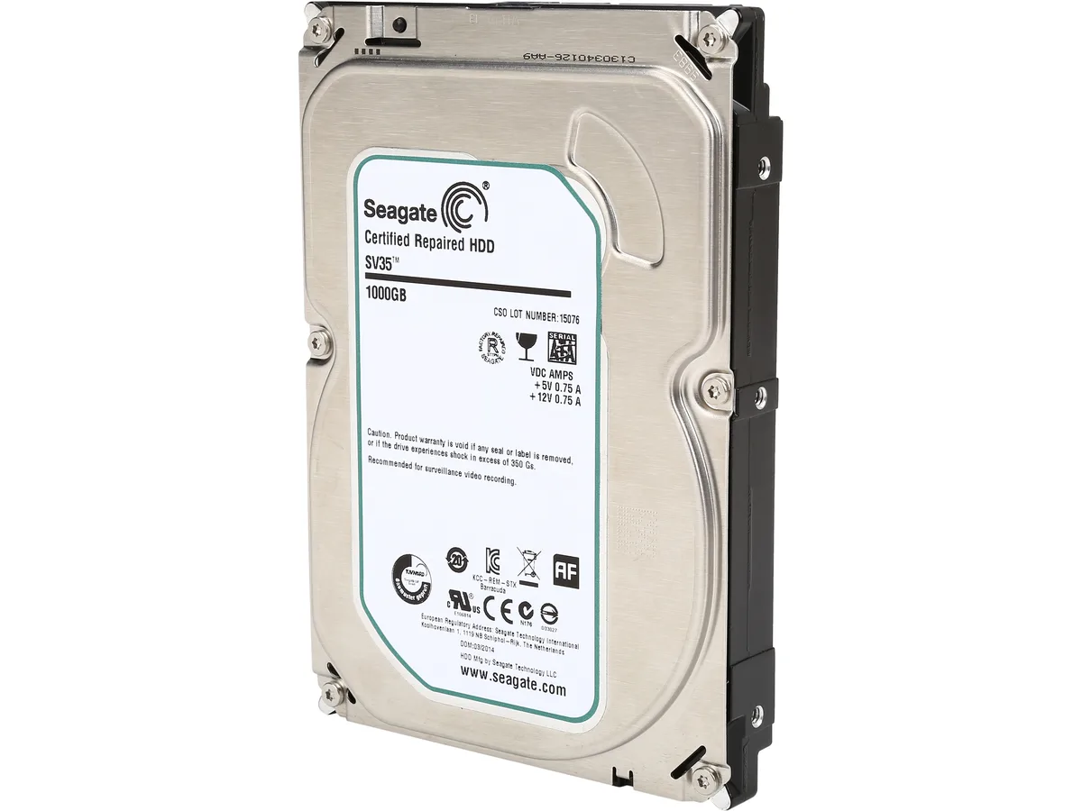 Seagate Seagate SV35.6 Series ST1000VX000 1TB 7200 RPM 64MB SATA 6.0Gb/s 3.5" internal hard drive — ürün fotoğrafı