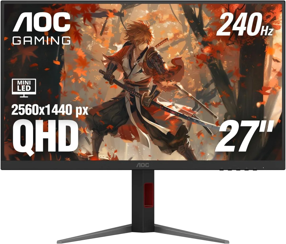 AOC Monitors AOC Monitors Q27G4ZMN 27" Mini-LED Gaming Monitor 240Hz 1ms DisplayHDR 1000 1152 Dimming Zones — product photo