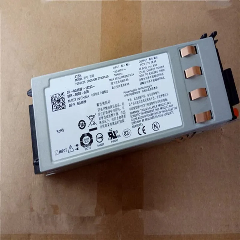 Rectangular black ATX power supply unit with 700W label