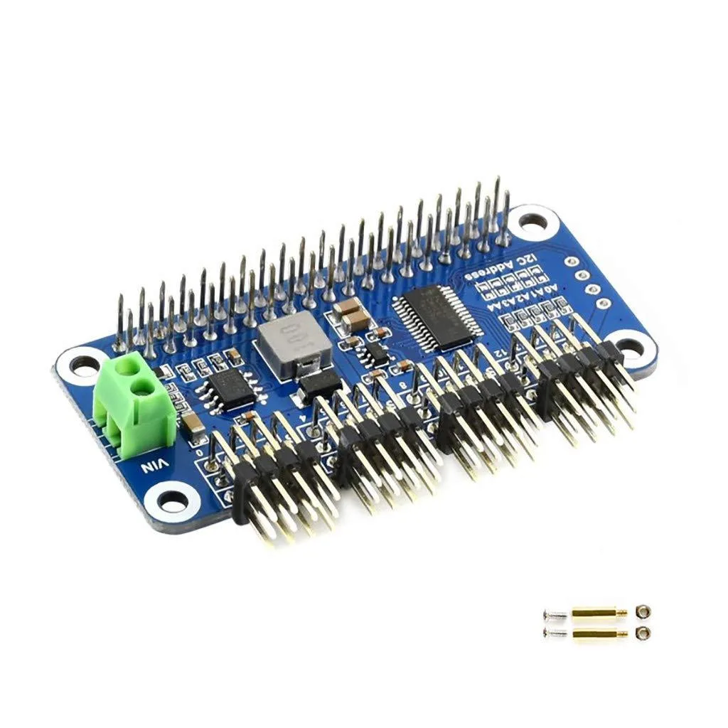 LORDWORLD LORDWORLD Servo Driver HAT (B) 16-Channel 12-bit PCA9685 development board — Produktfoto