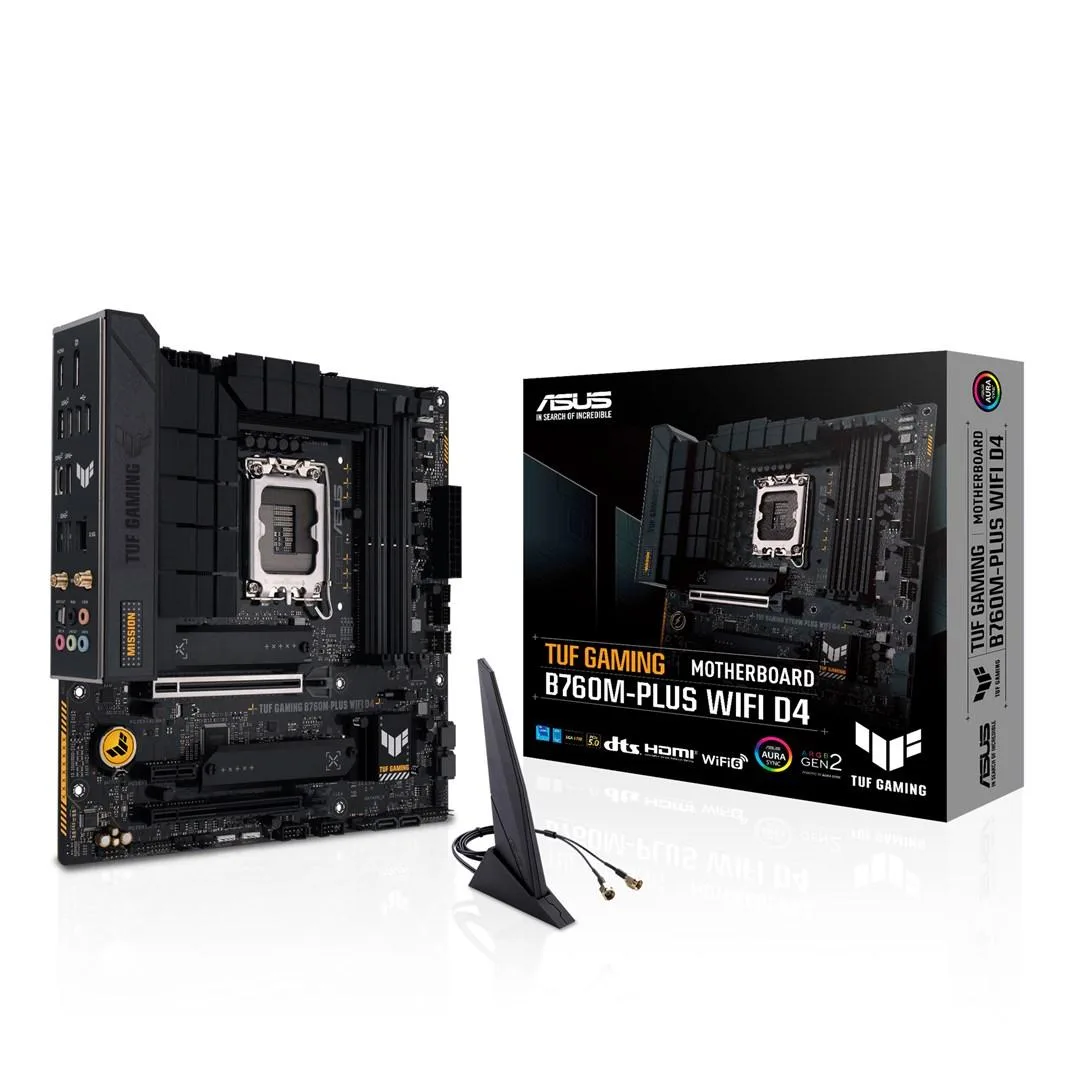 ASUS ASUS TUF GAMING B760M-PLUS WIFI D4 Intel B760 LGA 1700 micro ATX motherboard — photo du produit