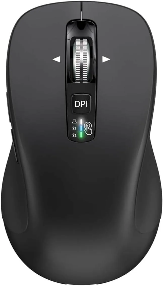 TUKO TUKO Wireless Bluetooth Mouse Black 4-Way Scroll 1000-3000 DPI — produktbild
