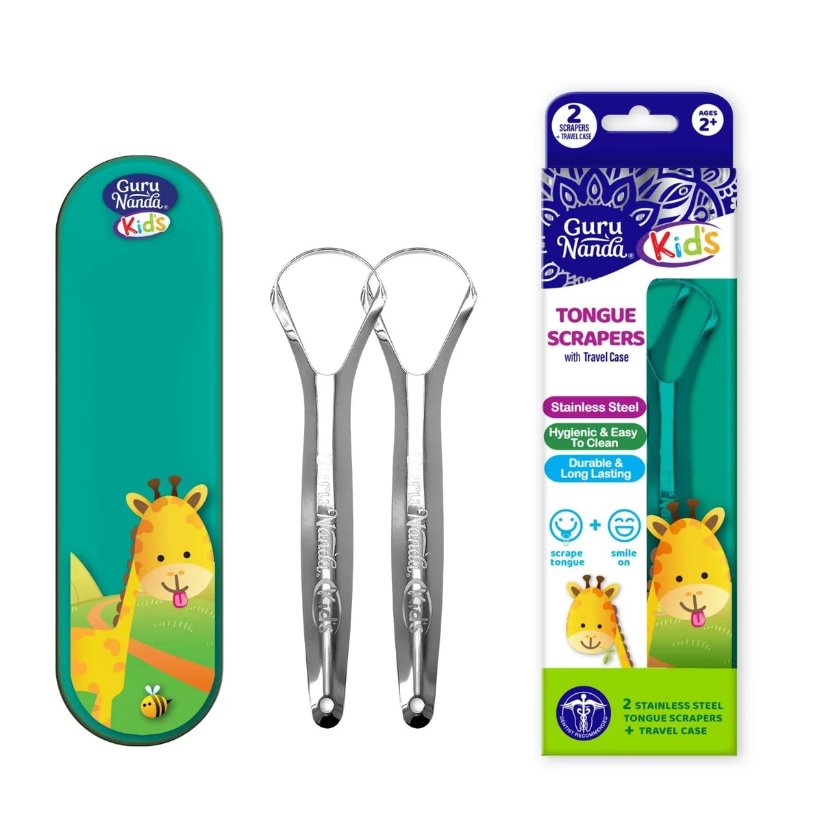  Waterpik av2024-GuruNanda-gurunanda kids tongue scraper 2-pack oral care — product photo
