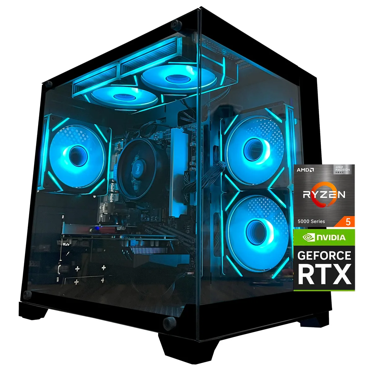 YAWYORE YAWYORE Gaming PC Ryzen 5 5600 RTX 3050 6GB 16GB DDR4 1TB NVMe — product photo