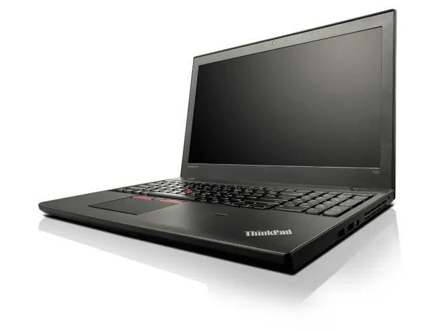 Black Lenovo ThinkPad T550 laptop, 14 inch screen, matte finish, Grade B condition