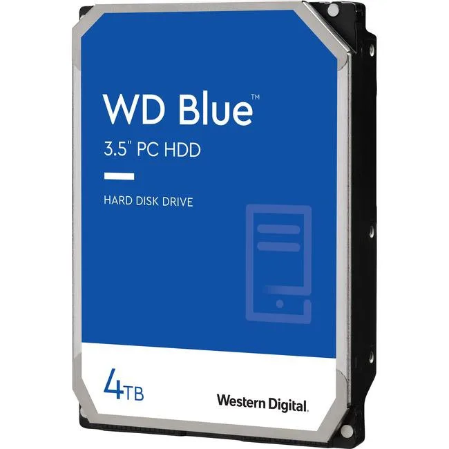 Silver 3.5 inch SATA hard drive with circuit board visible