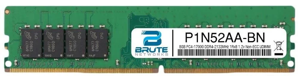 Brute Networks Brute Networks 8GB DDR4-2133 CL15 1.2V ECC UDIMM 1Rx8 — product photo
