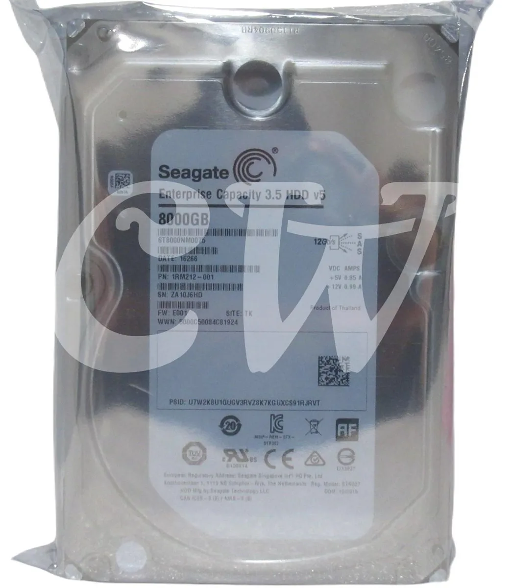 Silver 3.5 inch SAS hard drive with green circuit board