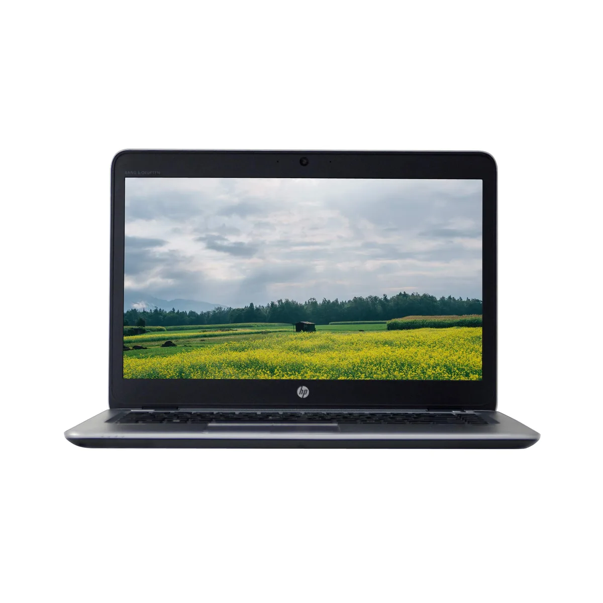 Silver HP EliteBook 840 G3 14 inch laptop closed on desk