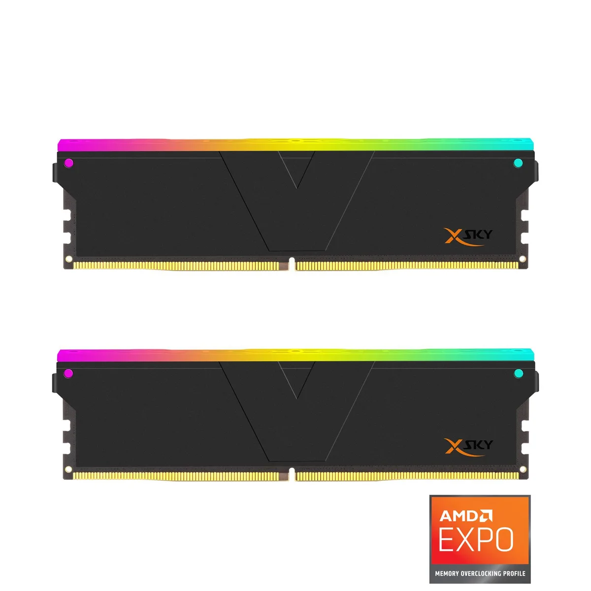 V-color V-color TMXSAL1660836KWK Manta XSky 32GB (2x16GB) DDR5 6000 CL36 RGB desktop RAM — product photo