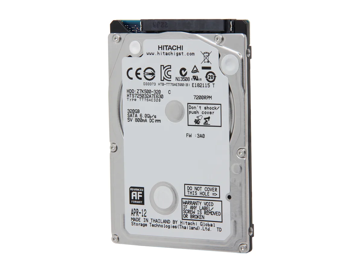 HGST HGST 0J26003 320GB 7200 RPM 32MB Cache SATA 6.0Gb/s 2.5" laptop hard drive — 제품 사진