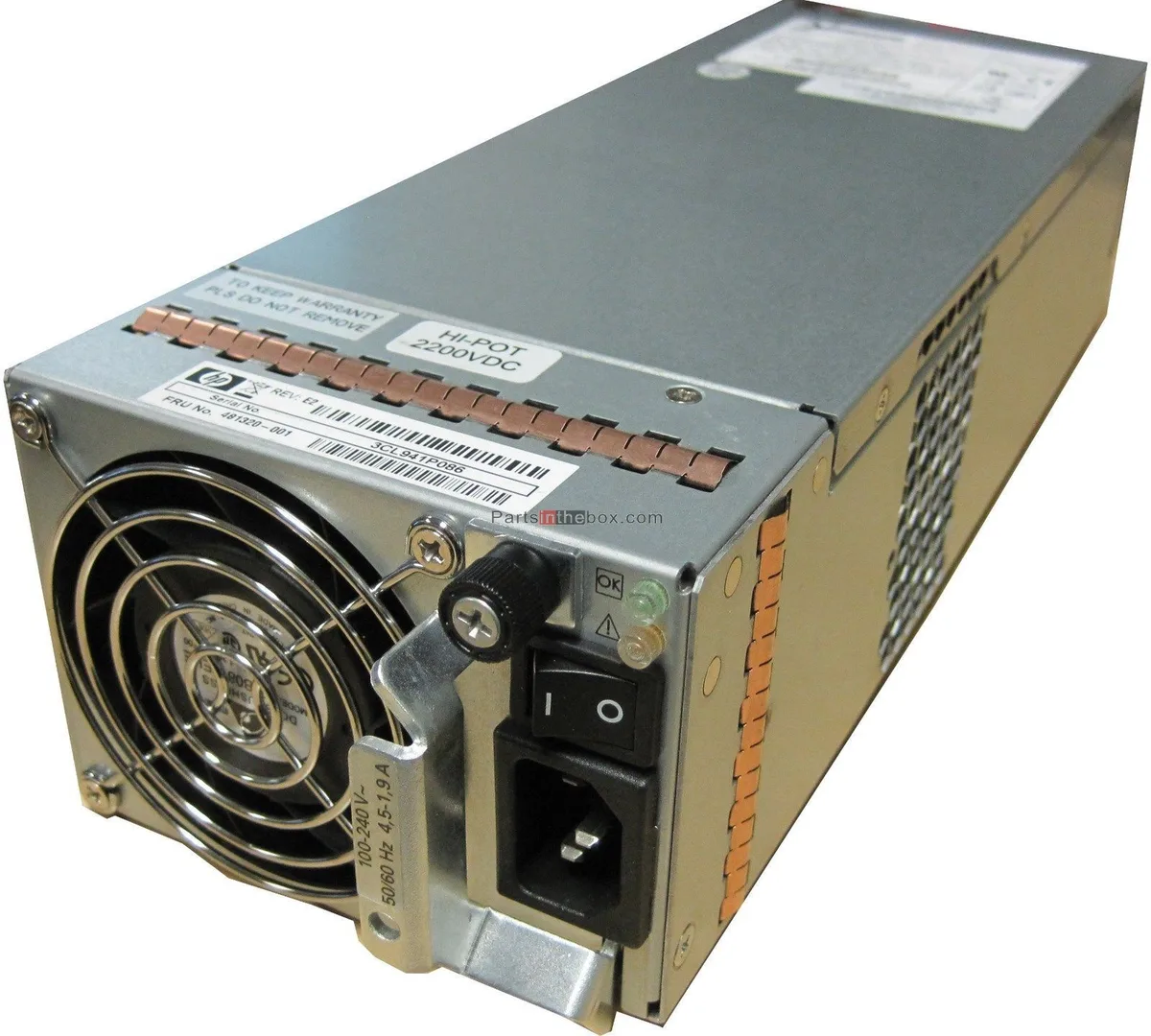 HPE HPE 481320-001 Proprietary Power Supply for MSA2000 12-Drive Enclosure — photo du produit