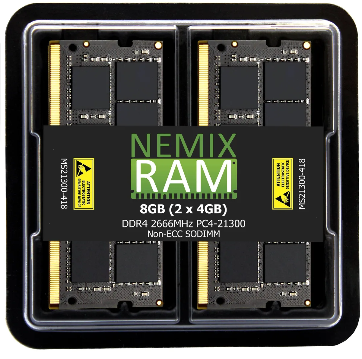 NEMIX RAM NEMIX RAM 8GB (2x4GB) DDR4 2666MHz CL19 1.2V 260-Pin SODIMM laptop RAM — fotografia produktu