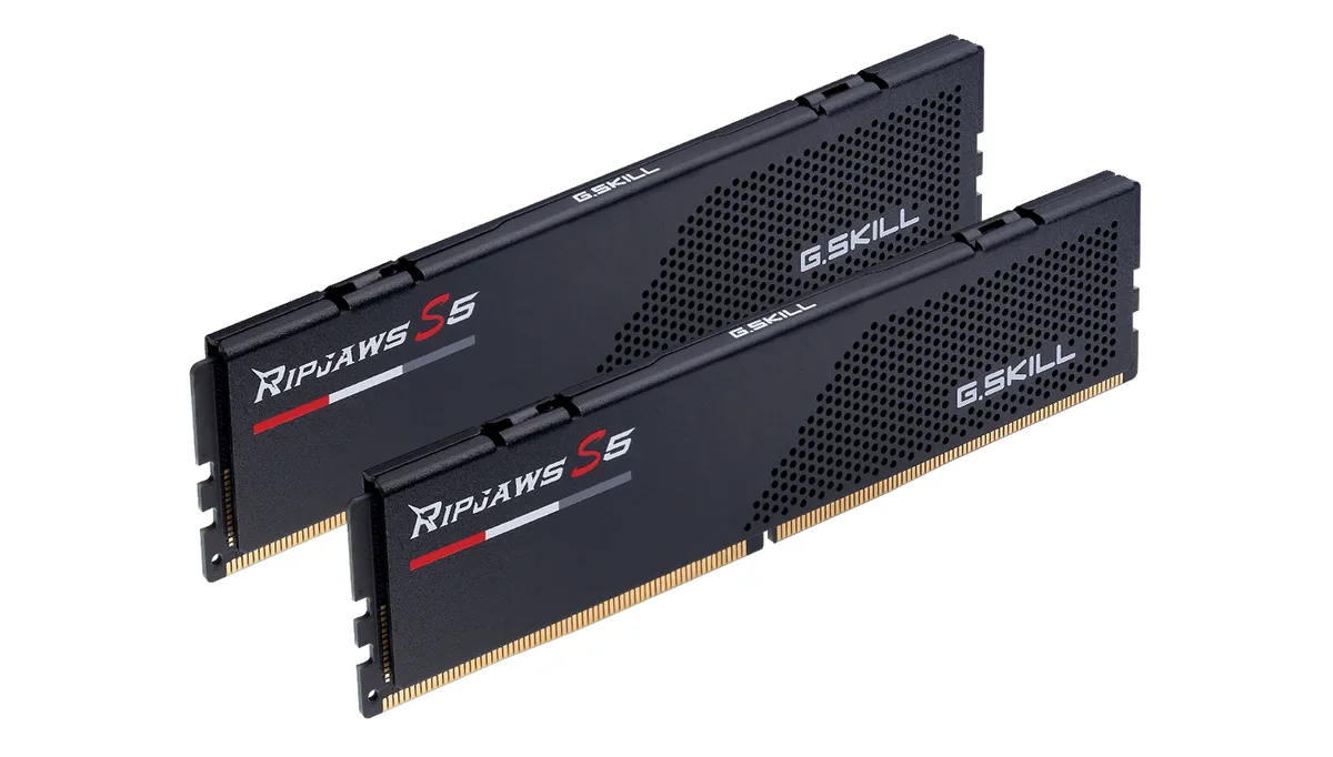 G.SKILL G.SKILL Ripjaws S5 32GB (2×16GB) DDR5 5600 CL30 desktop RAM F5-5600J3036D16GX2-RS5K — product photo
