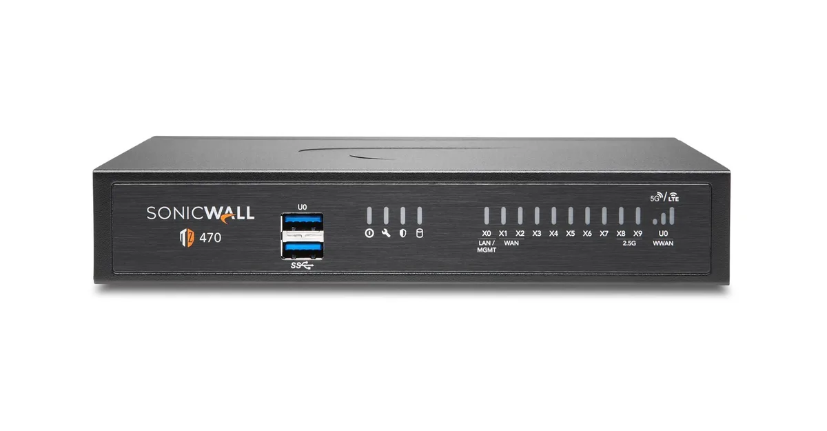 SonicWall SonicWall TZ470 Firewall Appliance 03-SSC-3011 3Y APSS 1Y CSE — 商品照片
