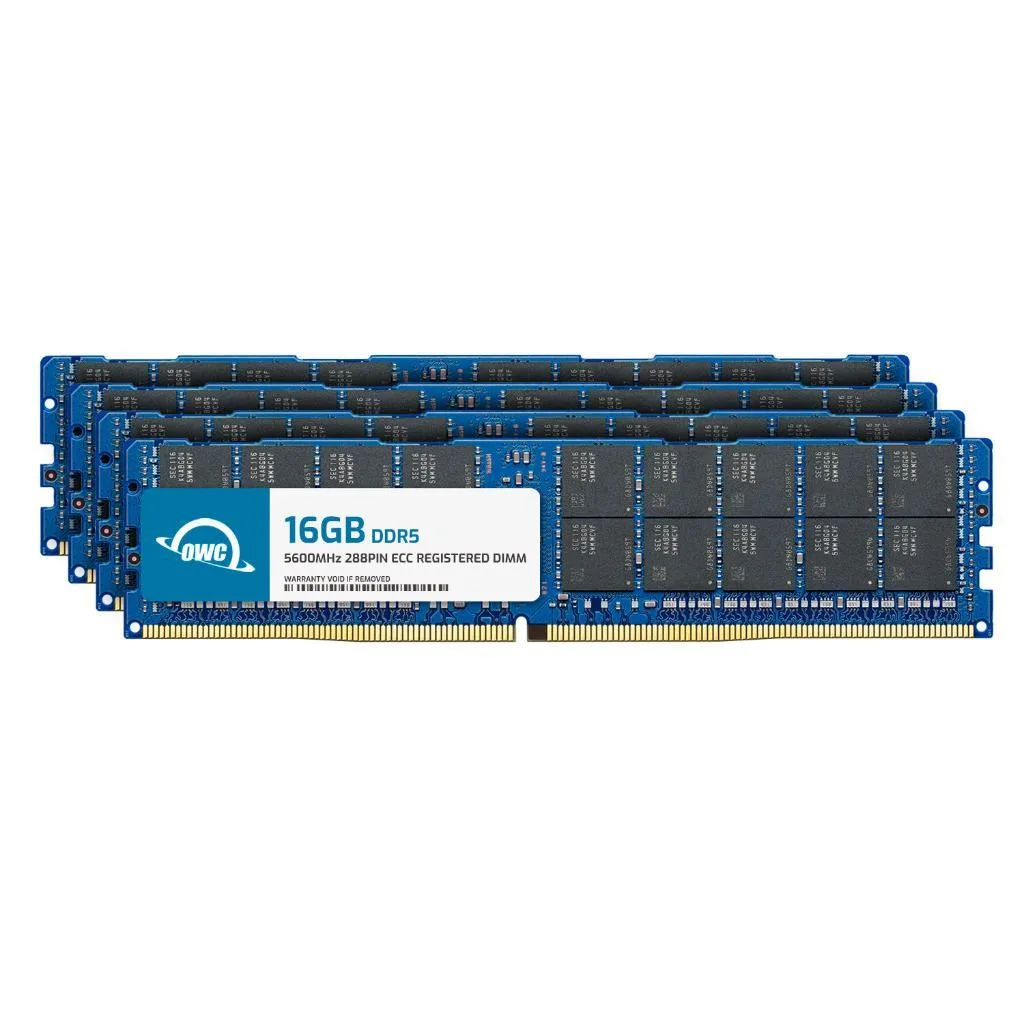 OWC OWC 64GB (4x16GB) DDR5 5600 CL46 1Rx4 ECC Registered RDIMM Server Memory — product photo