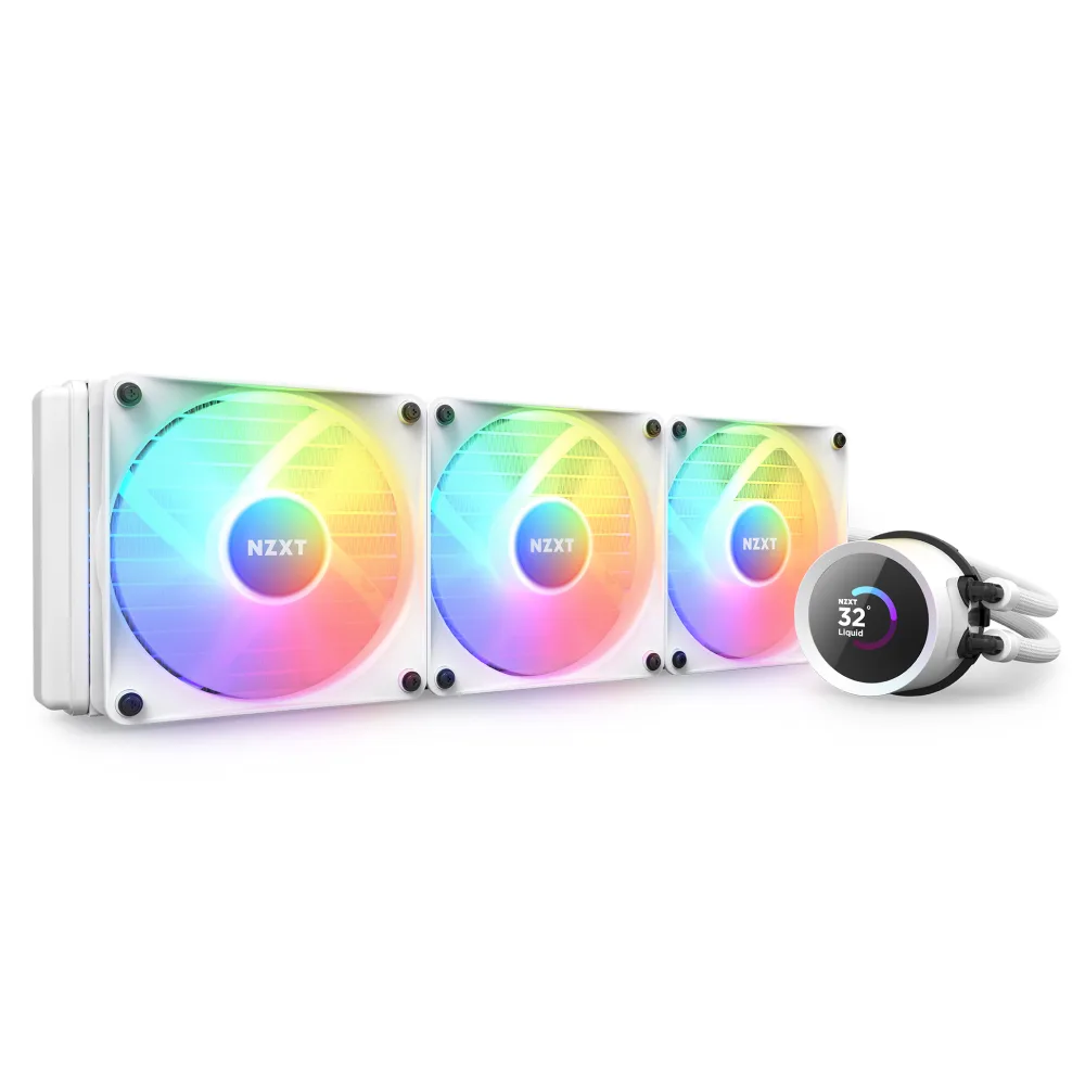 NZXT NZXT Kraken 360 RGB White RL-KR360-W1 liquid cooler — photo du produit