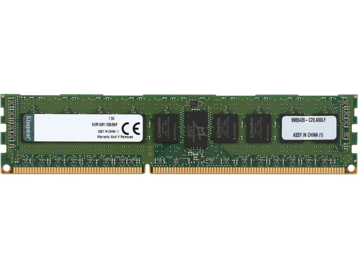 Kingston Technology Corp. Kingston Technology Corp. KVR16R11D8/8KF 8GB DDR3 1600 ECC Registered server RAM — صورة المنتج