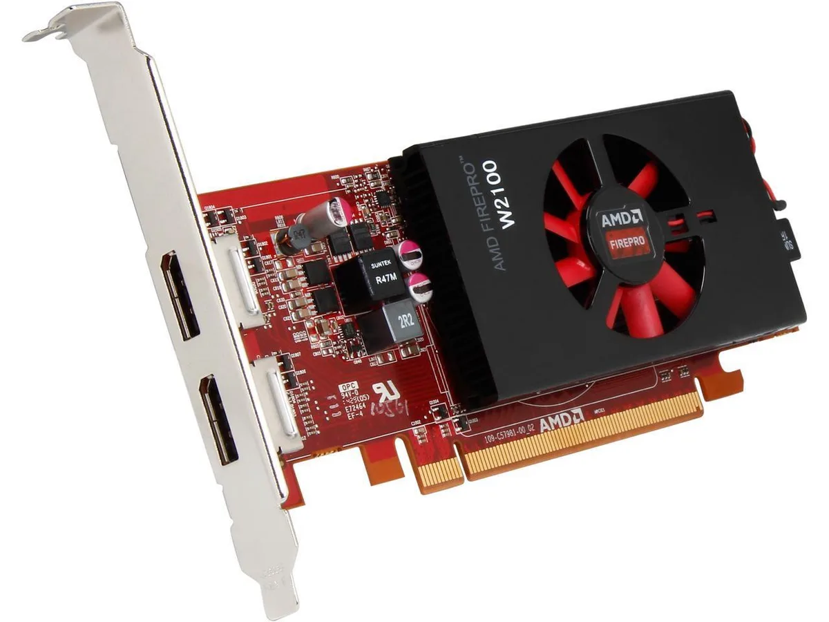Sapphire Tech Sapphire Tech FirePro W2100 100-505821 2GB DDR3 128-bit PCIe 3.0 x16 Low Profile workstation graphics card — photo du produit