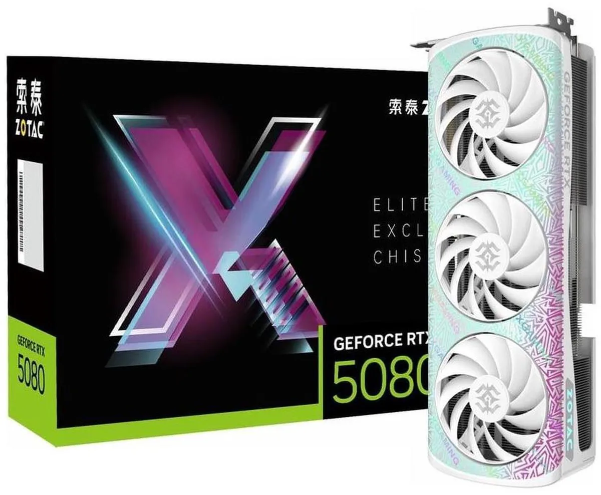 ZOTAC ZOTAC XGAMING OC GeForce RTX 5080 16GB 256-Bit GDDR7 DLSS 4.0 PCI Express 5.0 graphics card — photo du produit