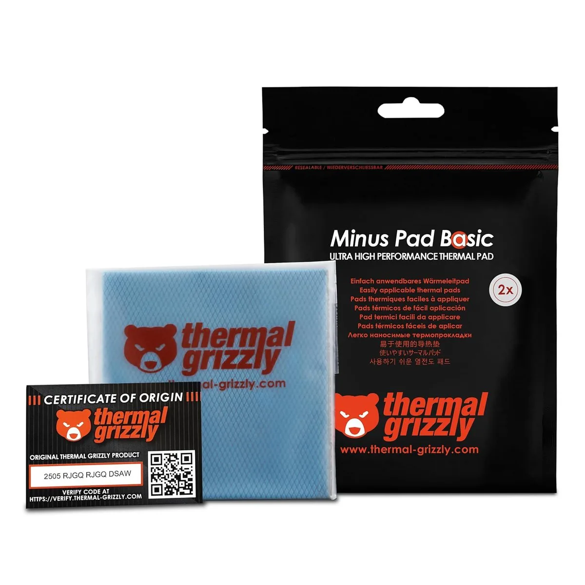 Thermal Grizzly Thermal Grizzly Minus Pad Basic 2-Pack 100x100x2.0mm — 商品照片