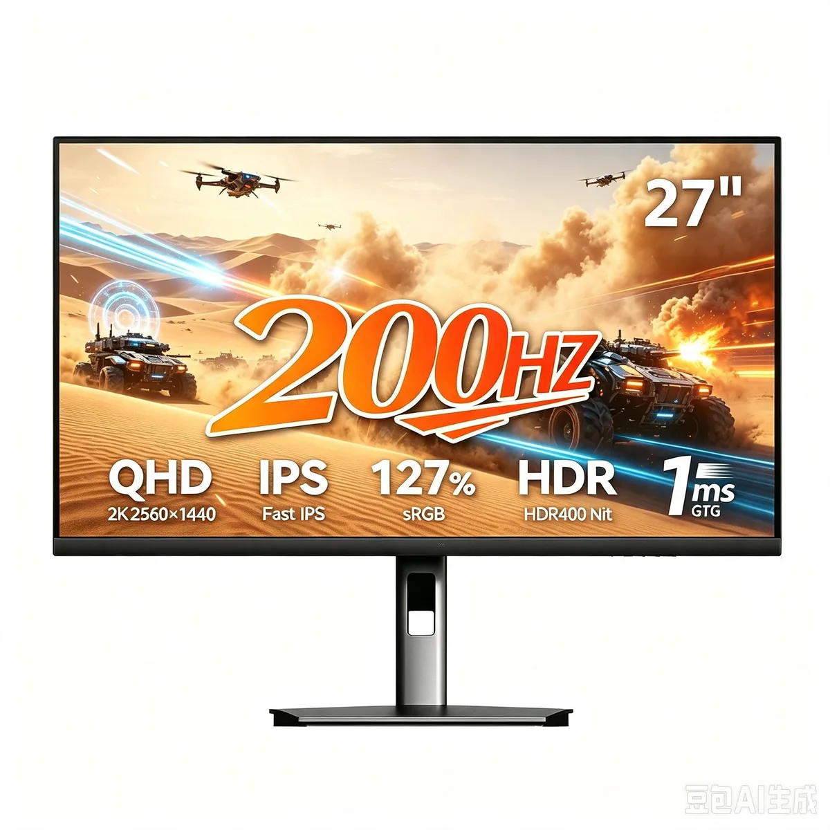 LiteVis LiteVis M27U2200A 27" QHD 200Hz Fast IPS Gaming Monitor — photo du produit