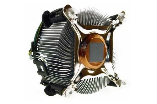 Intel LGA775 CPU cooler with copper core centre and 4-pin fan