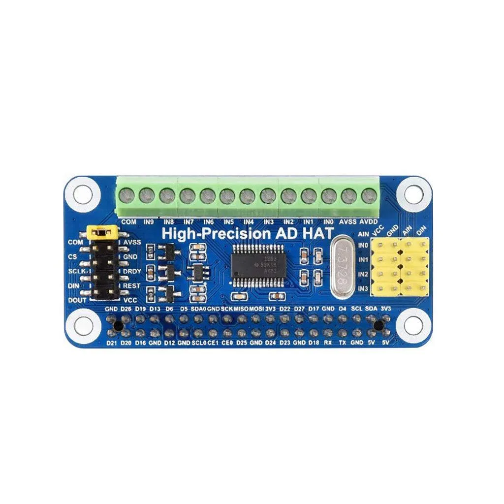 LORDWORLD LORDWORLD ADS1263 10-Ch 32-Bit ADC HAT Development Board — produktfoto
