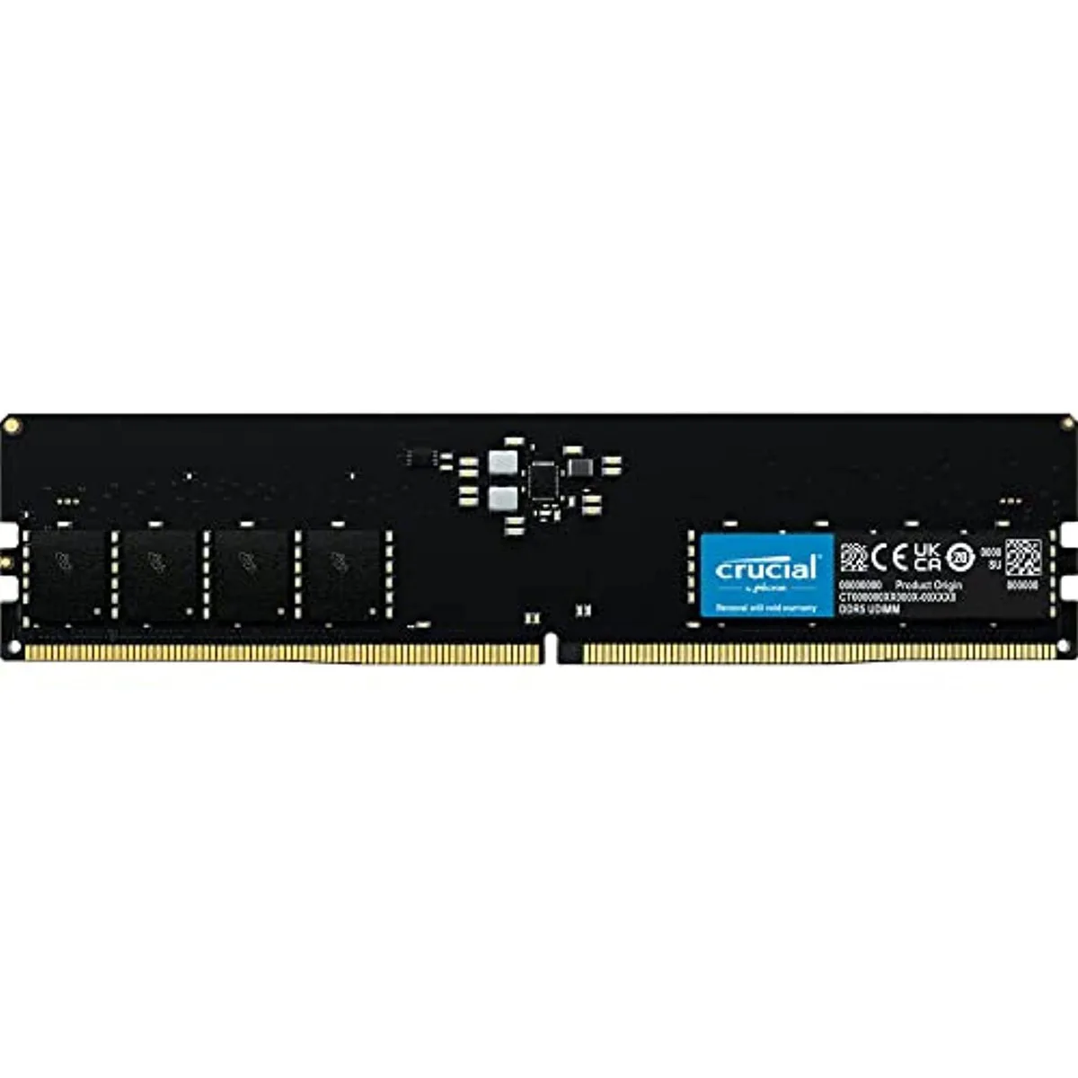 Black 288-pin UDIMM DDR5 desktop memory module