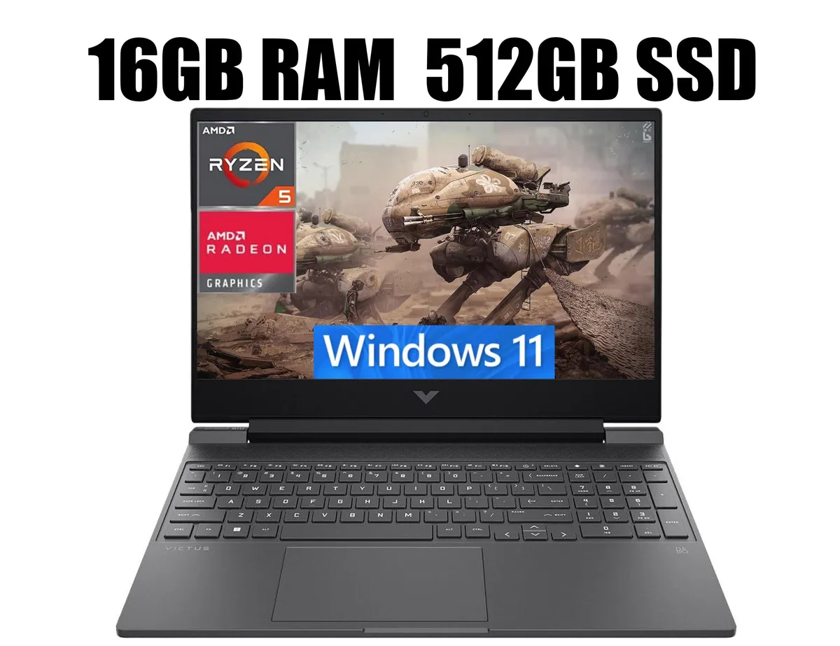 HP HP Victus 15 Raider AMD Ryzen 5 7535HS RX 6550M 15.6 FHD 144Hz gaming laptop — 商品照片