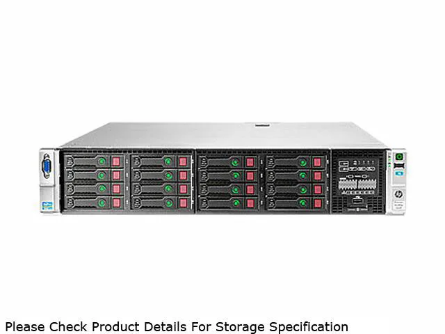 Silver 2U rack server front panel with eight drive bays