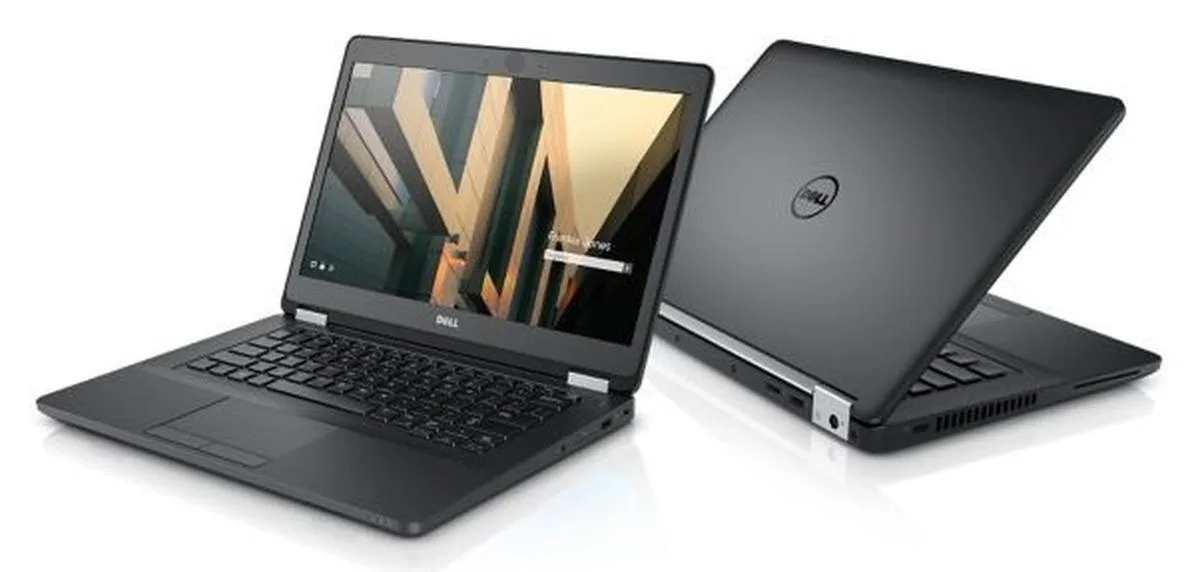 Black Dell Latitude E5470 14 inch laptop closed view