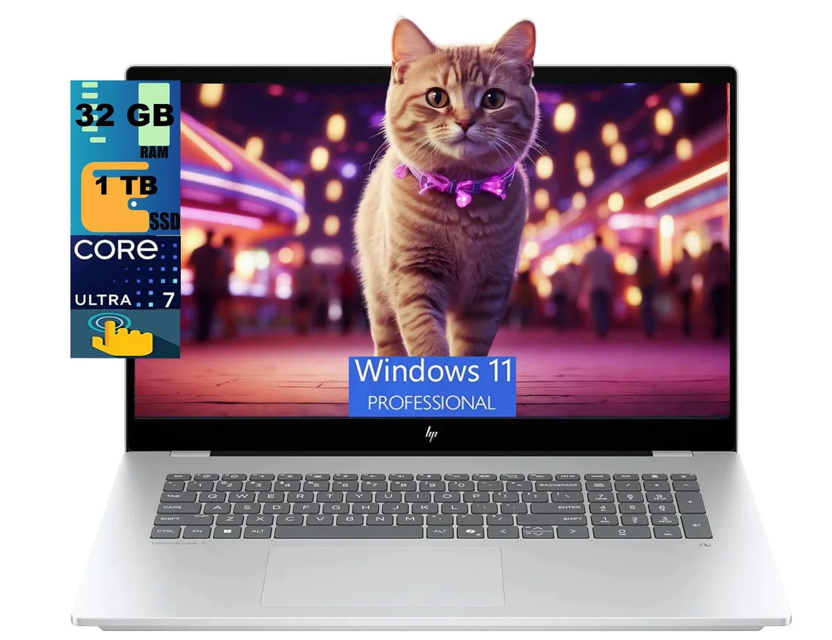 HP HP OmniBook 7 17.3 laptop Intel Core Ultra 7 258V 32GB DDR5 1TB — product photo