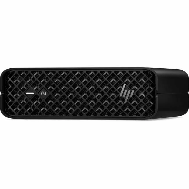 Compact black mini desktop workstation, small form factor