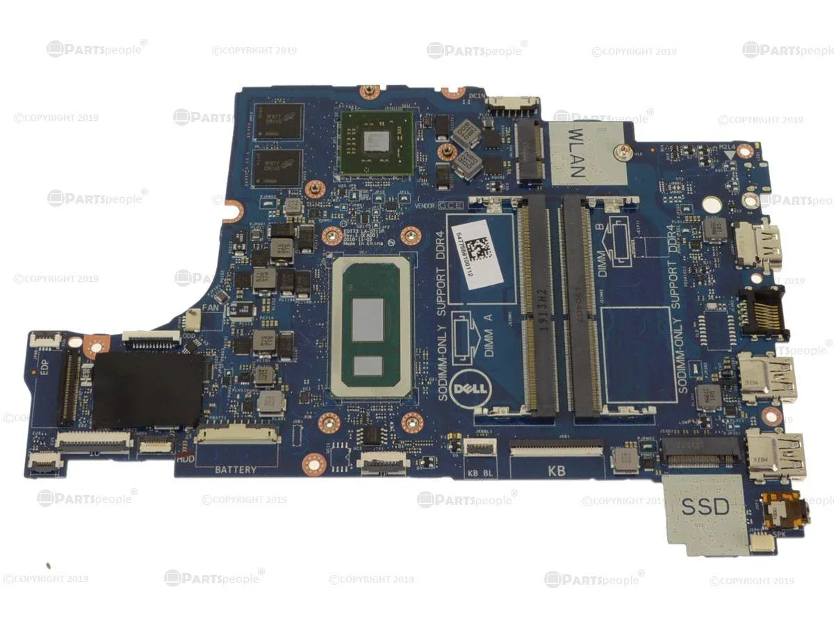 Dell Inspiron 3780 motherboard with Core i7-8565U 1.8GHz and Radeon 520